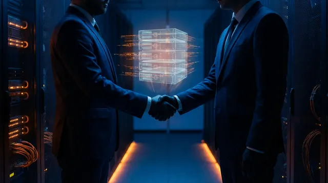 Salle serveur avec supervision automatisée par agent IA