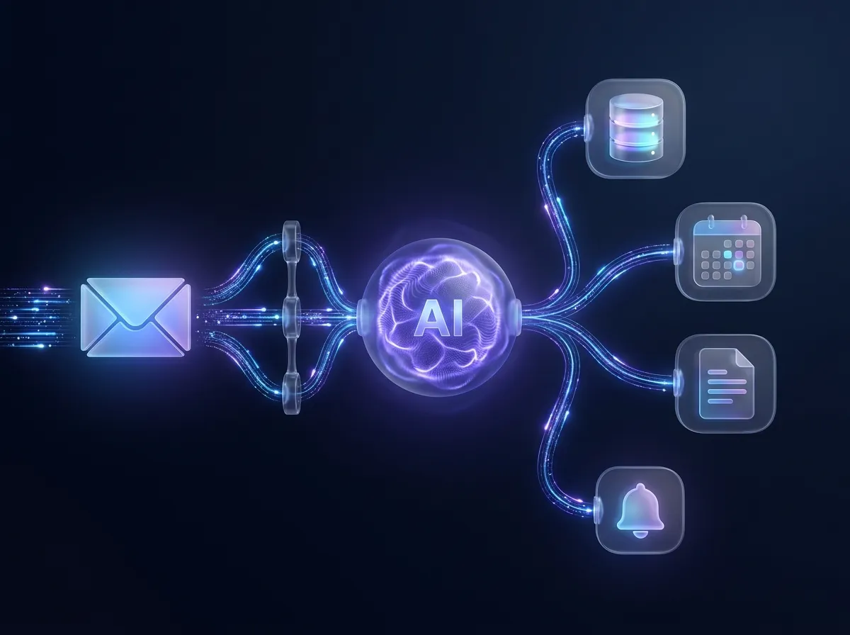Automatisation IA — pipeline de données depuis email vers CRM avec traitement par IA