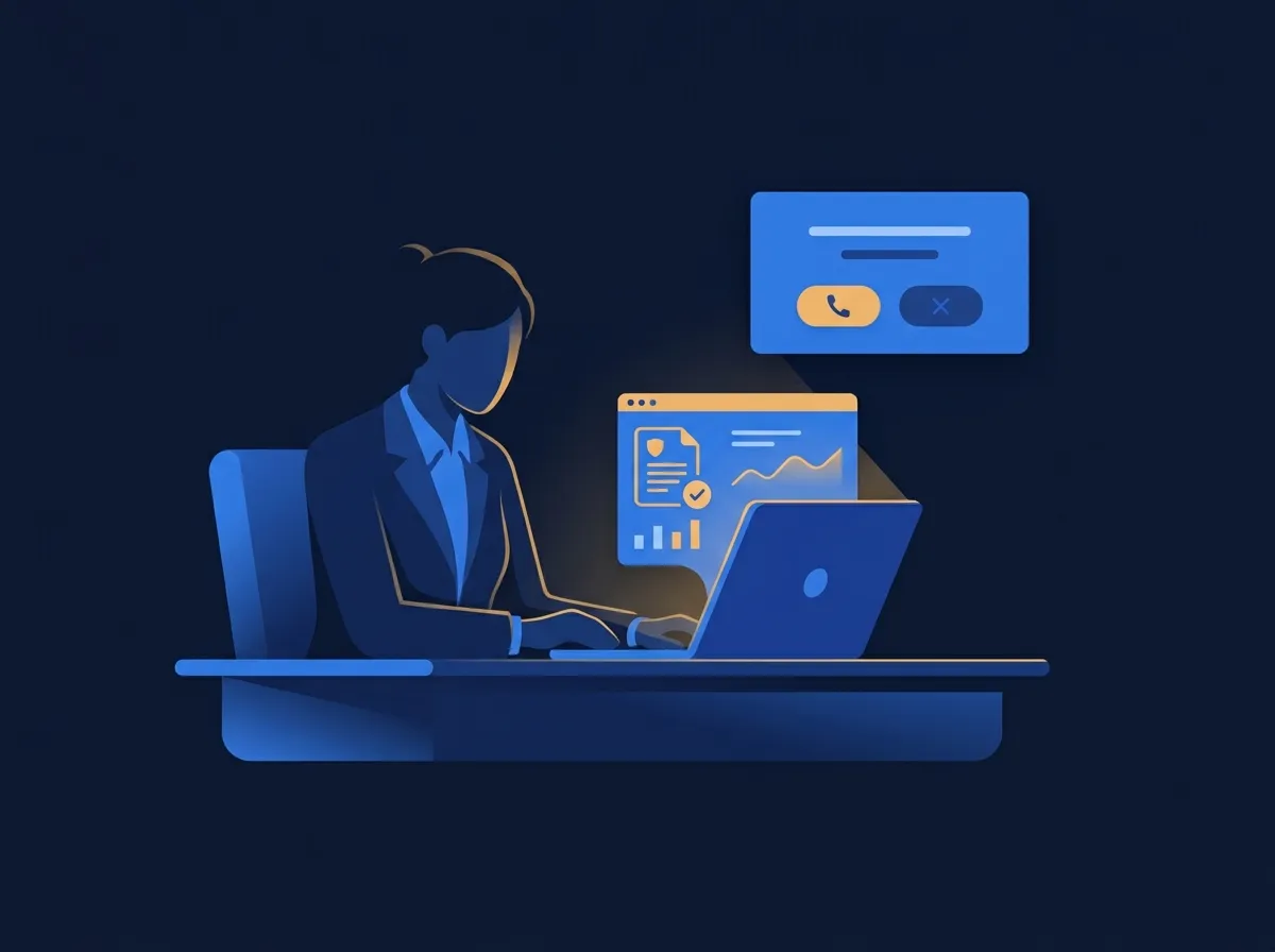 Illustration : appel entrant et ouverture automatique de la fiche client dans Brio