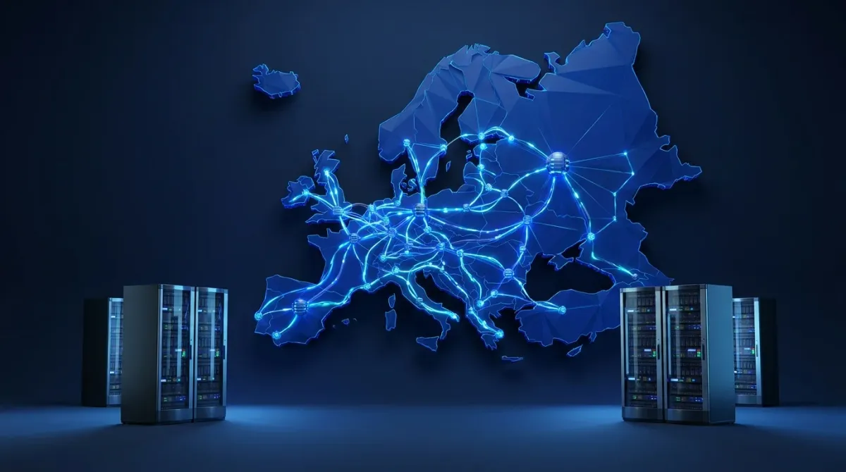 Serveurs européens hébergeant une infrastructure télécom souveraine, hors GAFAM
